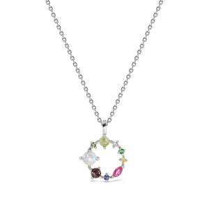 Nine Lucky Gems Necklace - Series Hope (White Gold)