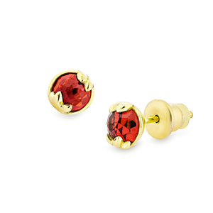 Lucky me Earrings (Sat) - Red Garnet