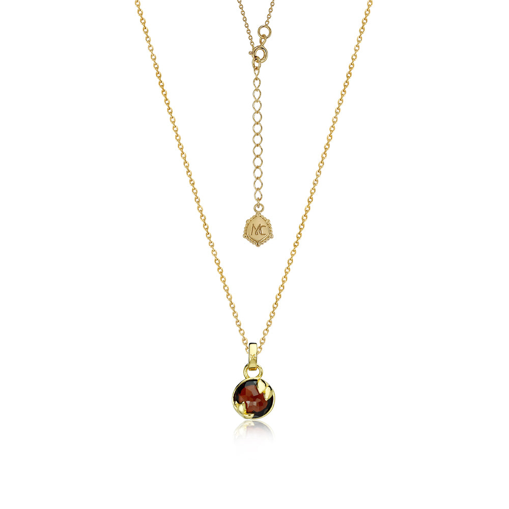 à¸ªà¸£à¹‰à¸­à¸¢à¸žà¸¥à¸­à¸¢à¸›à¸£à¸°à¸ˆà¸³à¸§à¸±à¸™à¹€à¸à¸´à¸” (à¹€à¸ªà¸²à¸£à¹Œ) | Lucky Me Necklace - Gold (Red Garnet)