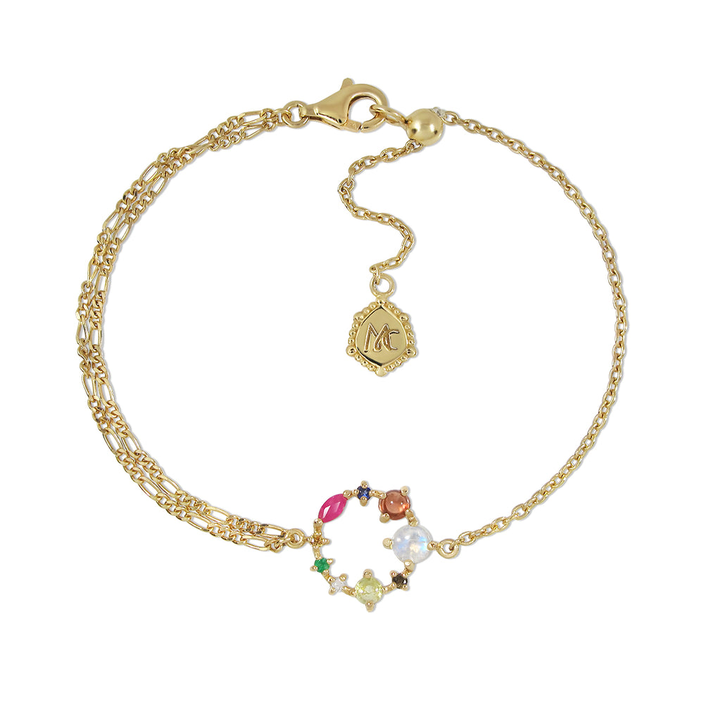 Nine Lucky Gems Little Bracelet- Series Hope (Gold)