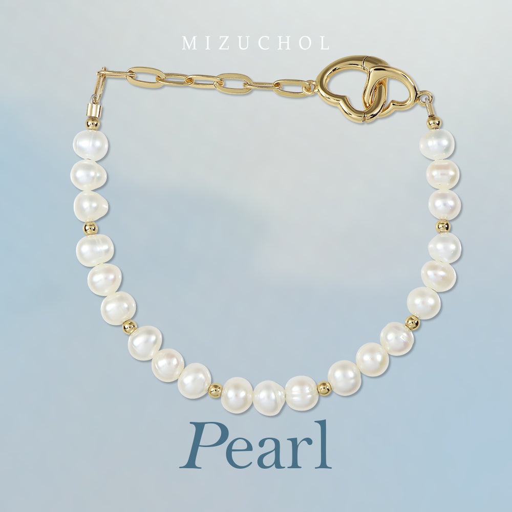 Canvas of Clouds Bracelet - Natural Pearl