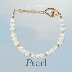 Canvas of Clouds Bracelet - Natural Pearl
