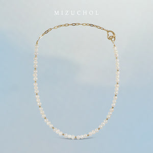 Canvas of Clouds Stackable Necklace - Natural Pearl
