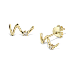 18K Chapter Earrings (Diamond) - 1.3 grams