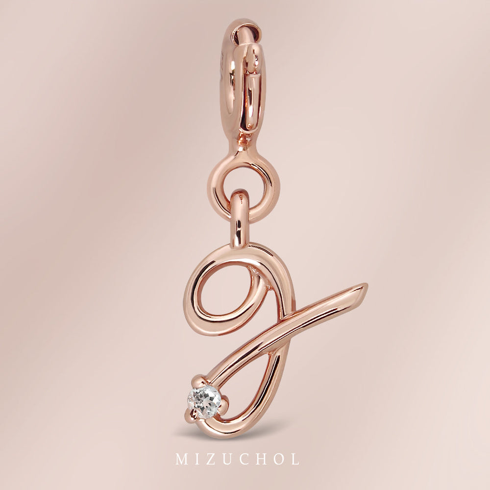 Chapter Pendant - Pink Gold (A-Z)