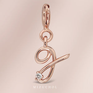 Chapter Pendant - Pink Gold (A-Z)