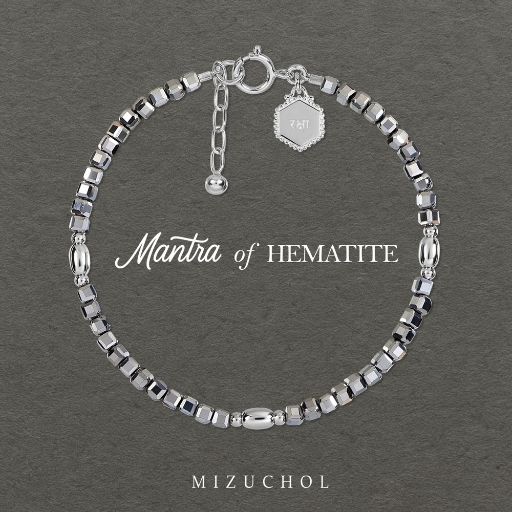 Mantra of Hematite Bracelet - रक्षा (Raksha)