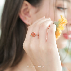 Peony Bloom Ring - Sunstone