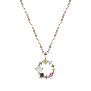 Nine Lucky Gems Necklace - Series Hope (Pink Gold)
