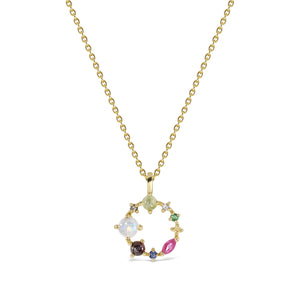 Nine Lucky Gems Necklace - Series Hope (Gold)