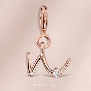 Chapter Pendant - Pink Gold (A-Z)