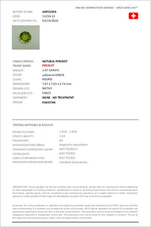 กำไลข้อมือเสริมดวงการเงิน - Friday | LUCKY ME BRACELET (PERIDOT)