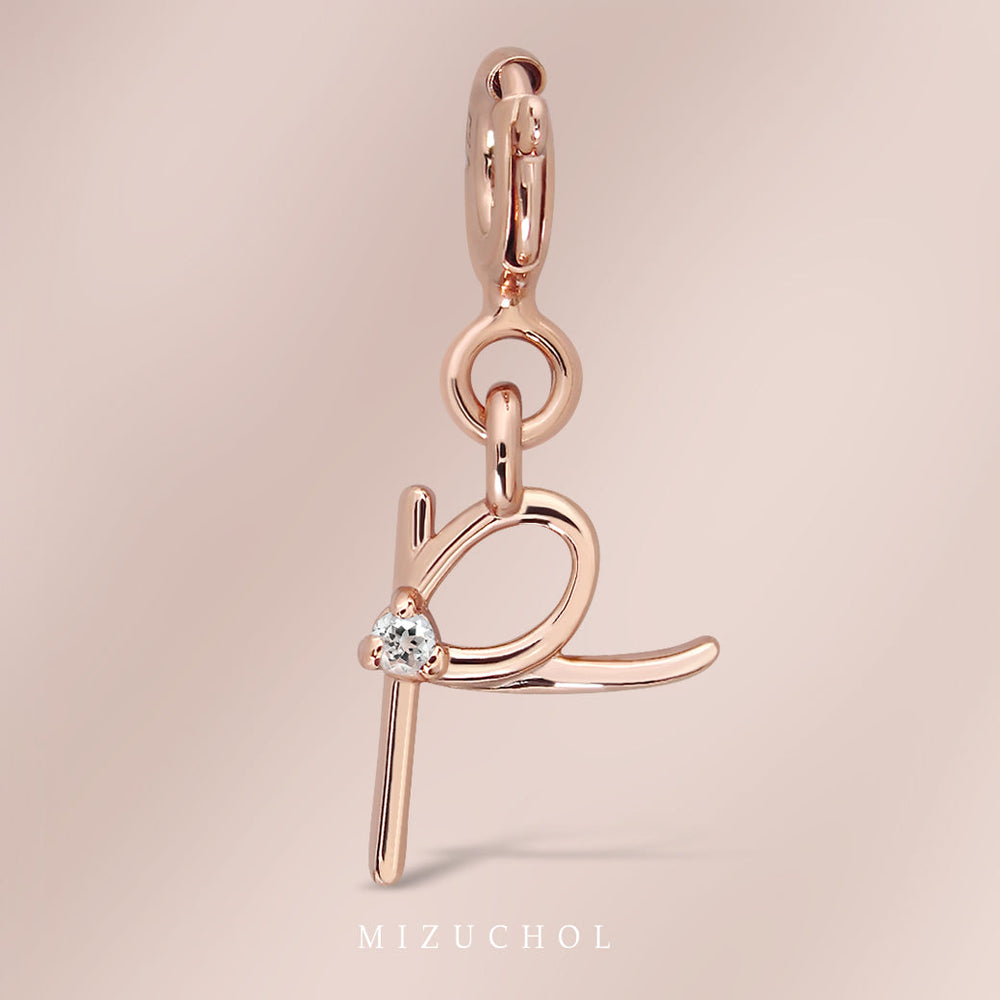 Chapter Pendant - Pink Gold (A-Z)