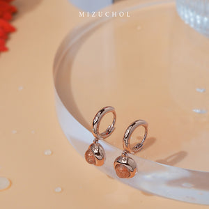 Peony Bloom Hoop Earrings - Sunstone