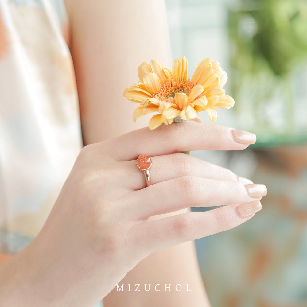 Peony Bloom Ring - Sunstone