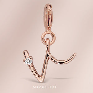 Chapter Pendant - Pink Gold (A-Z)