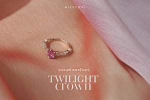 Twilight Crown Ring - Padparascha