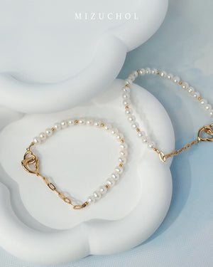 Canvas of Clouds Bracelet - Natural Pearl