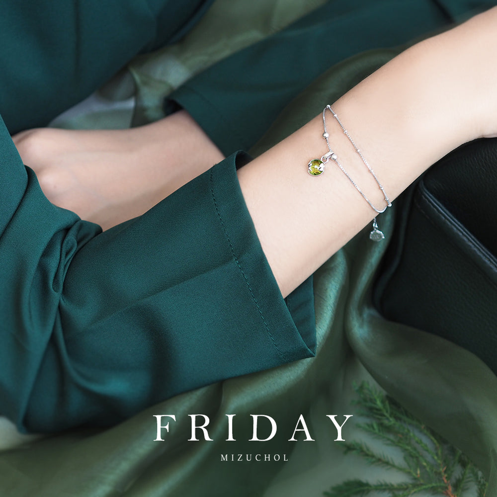 à¸à¸³à¹„à¸¥à¸žà¸¥à¸­à¸¢à¸›à¸£à¸°à¸ˆà¸³à¸§à¸±à¸™à¹€à¸à¸´à¸” (à¸¨à¸¸à¸à¸£à¹Œ) | LUCKY ME BRACELET (PERIDOT)