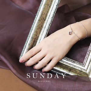 สร้อยพลอยประจำวันเกิด (วันอาทิตย์)  | LUCKY ME BRACELET (BROWN SMOKY QUART)