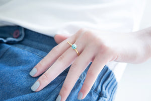 Modern Summer Blue Ring