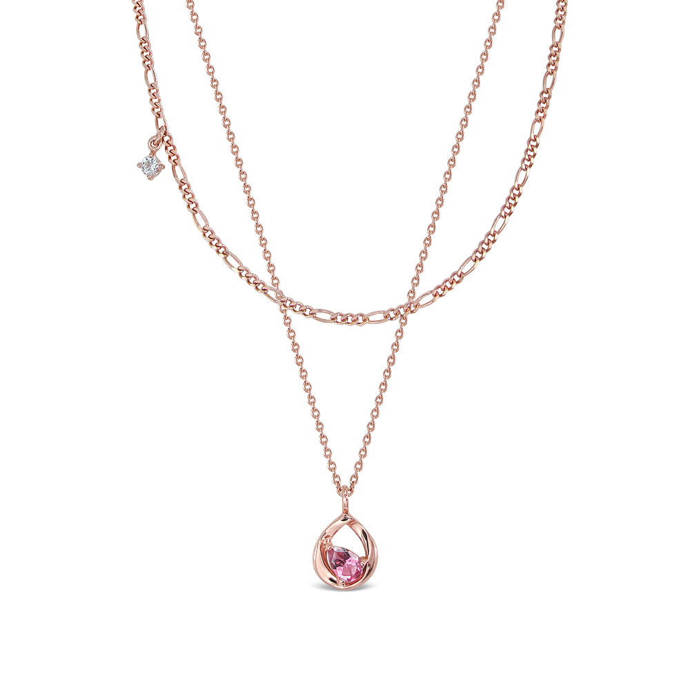A Drop Of Rose’ Layer Necklace