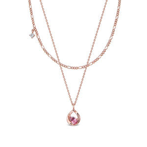 A Drop Of Roseâ€™ Layer Necklace