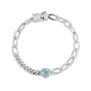 Darling Chain Bracelet (Sat) - Blue Topaz