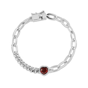 Darling Chain Bracelet (Thurs) - Red Garnet