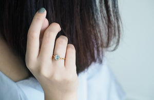 แหวนพลอยประจำวันเกิด เสริมการเงิน Wednesday | Lucky Me Blue Topaz Ring