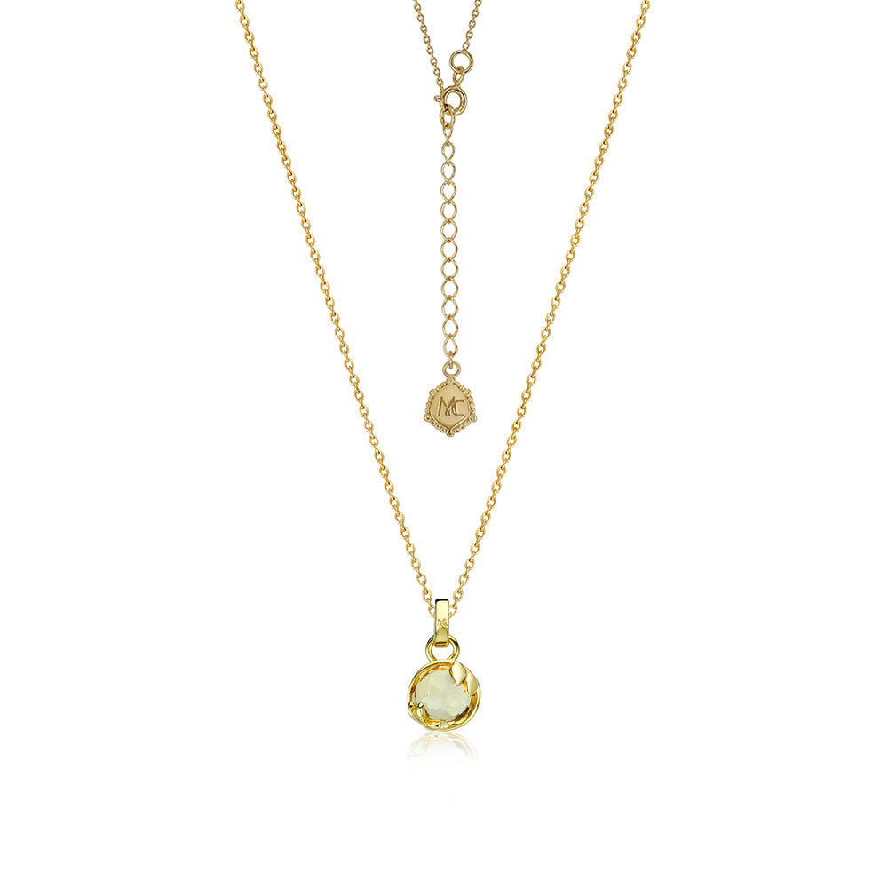 à¸ªà¸£à¹‰à¸­à¸¢à¸žà¸¥à¸­à¸¢à¸›à¸£à¸°à¸ˆà¸³à¸§à¸±à¸™à¹€à¸à¸´à¸” (à¸ˆà¸±à¸™à¸—à¸£à¹Œ) | Lucky Me Necklace - Gold (Citrine)