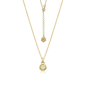 สร้อยพลอยประจำวันเกิด เสริมดวงการเงิน Monday | Lucky Me Necklace - Gold (Citrine)