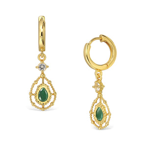 Emerald Eyes Earrings (G)