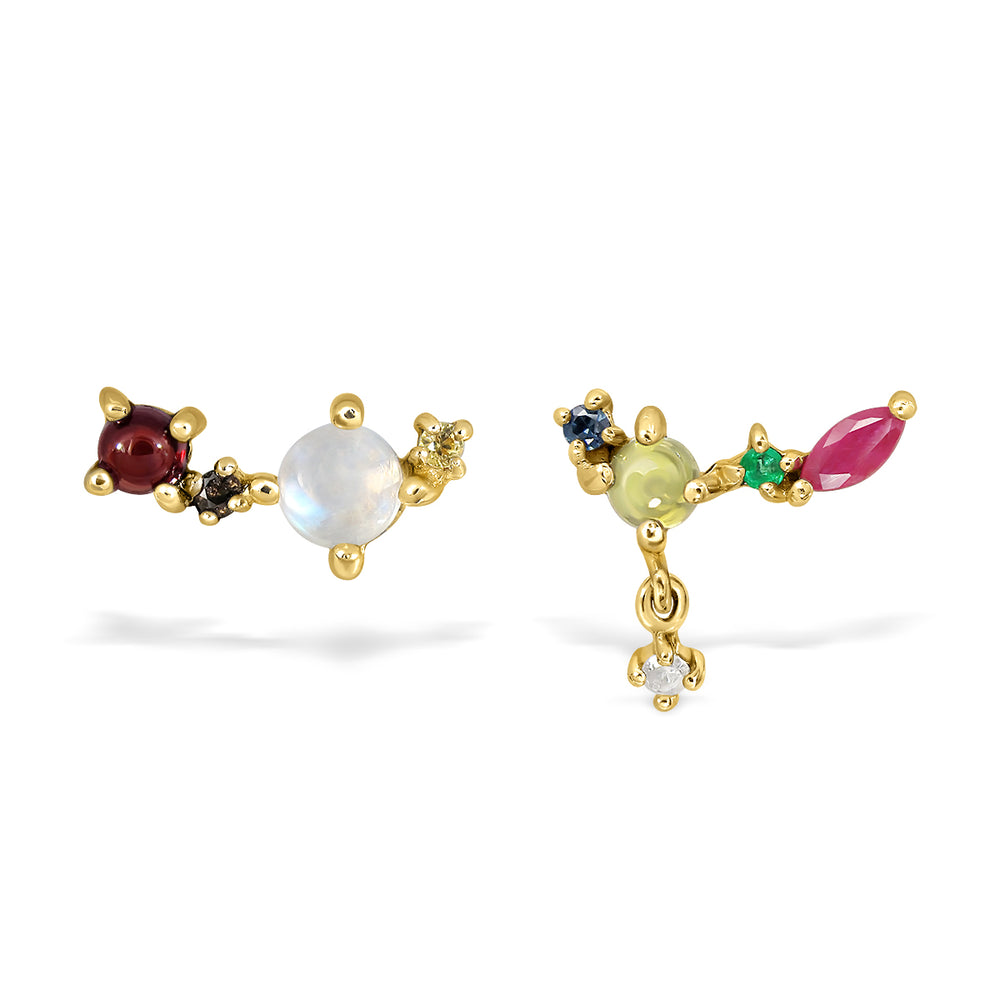 
            
                Load image into Gallery viewer, Nine Lucky Gems Earrings| Series Hope (Gold)
            
        