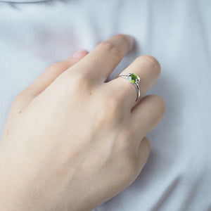 à¹à¸«à¸§à¸™à¸žà¸¥à¸­à¸¢à¸›à¸£à¸°à¸ˆà¸³à¸§à¸±à¸™à¹€à¸à¸´à¸” (à¸¨à¸¸à¸à¸£à¹Œ) | Lucky Me Ring- White Gold (Peridot)