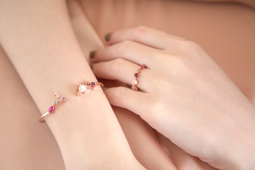 Nine Lucky Gems Bracelet | Series Hope (Pink Gold)