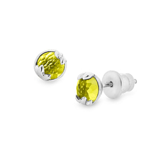 ต่างหูพลอยประจำวันเกิด เสริมการเงิน - Friday | Lucky Me Earrings - White Gold (Peridot)