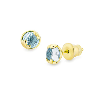 ต่างหูพลอยประจำวันเกิด เสริมการเงิน - Wednesday | Lucky Me Earrings - Blue Topaz
