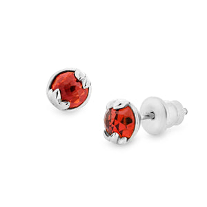 ต่างหูพลอยประจำวันเกิด เสริมการเงิน - Saturday | Lucky Me Earrings - White Gold (Red Garnet)