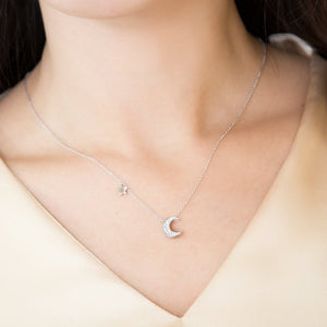 Silver Lunar Necklace (RD)