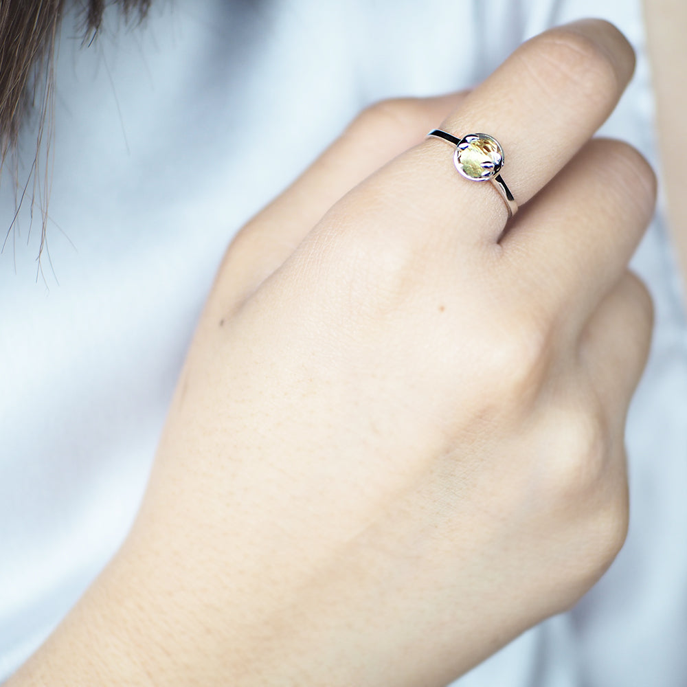 à¹à¸«à¸§à¸™à¸žà¸¥à¸­à¸¢à¸›à¸£à¸°à¸ˆà¸³à¸§à¸±à¸™à¹€à¸à¸´à¸” (à¸ˆà¸±à¸™à¸—à¸£à¹Œ) | Lucky Me Ring- White Gold (Citrine)