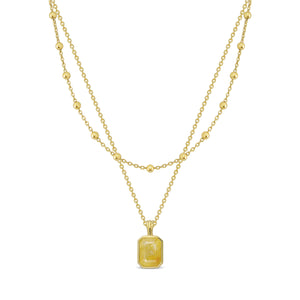 Golden Champagne Double Layer Necklace