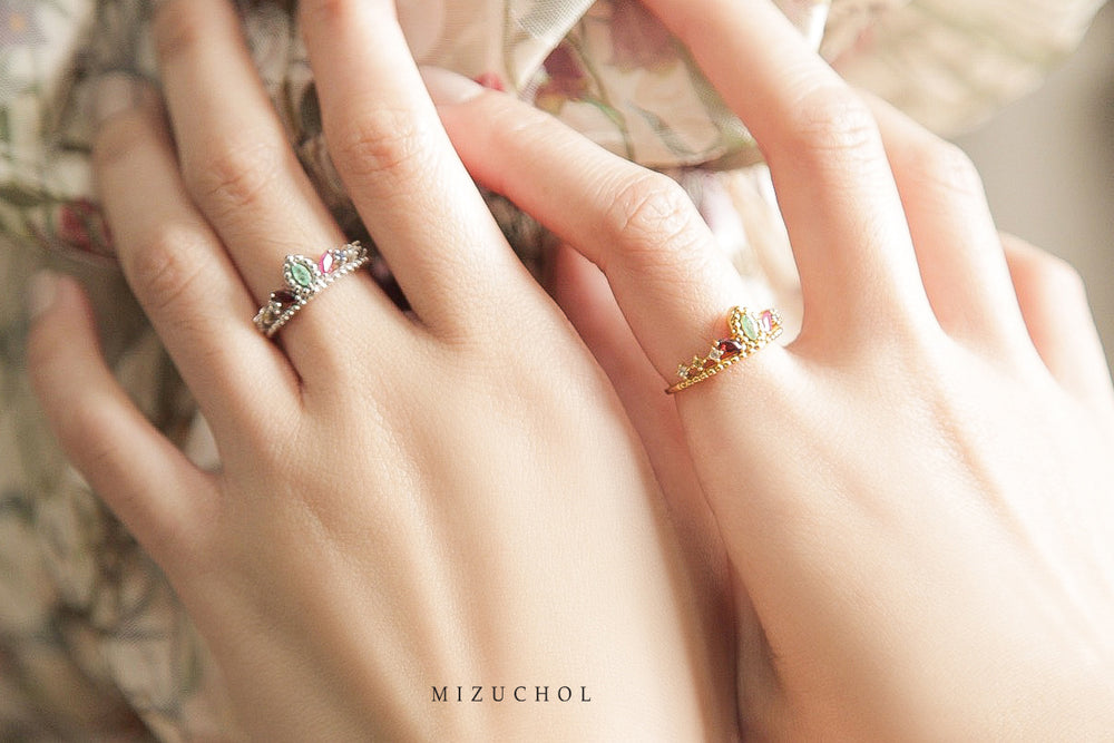 Crown of Nine Gems Ring (RD) แหวนพลอยนพเก้า
