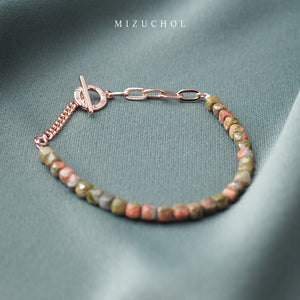 Spell of Unakite Bracelet - กำไลหินยูนาไคต์ หินแห่งนักเสี่ยงดวง