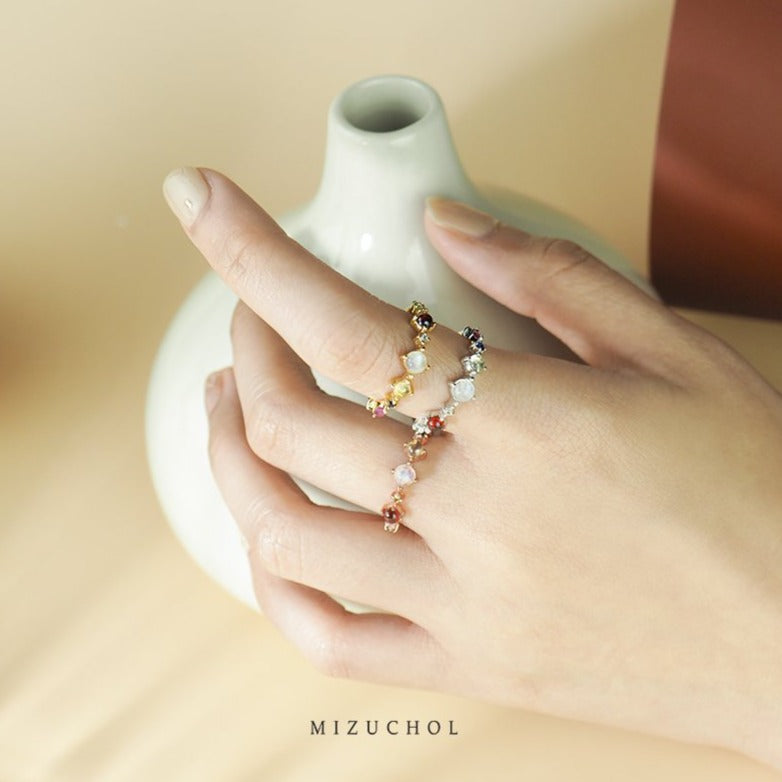 Nine Lucky Gems Ring | Series Hope (Pink Gold)