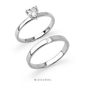 Mini Heart Couple Ring - Male (RD)