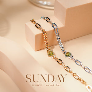 
            
                Load image into Gallery viewer, Darling Chain Bracelet (Sun) - Peridot
            
        