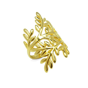 Olive Leaves Cocktail Ring (G)