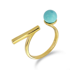 Modern Summer Blue Ring