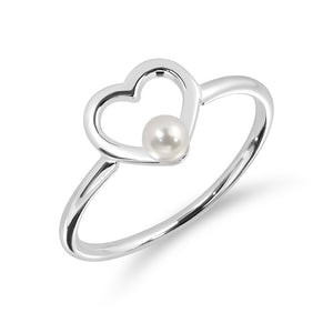 
            
                Load image into Gallery viewer, Tiny Heart Rings with Mini Pearl
            
        